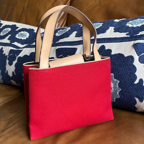 Q &A USA American Flag Patriotic Fourth of July Small Canvas Handbag - Picture 2 of 3